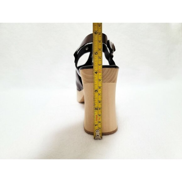 Jeffrey Campbell Nymph Heeled Platform Wooden Clog Sandals US 9 - Picture 7 of 9